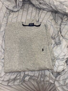 Polo by Ralph Lauren Light Gray Crewneck Sweater long sleeve